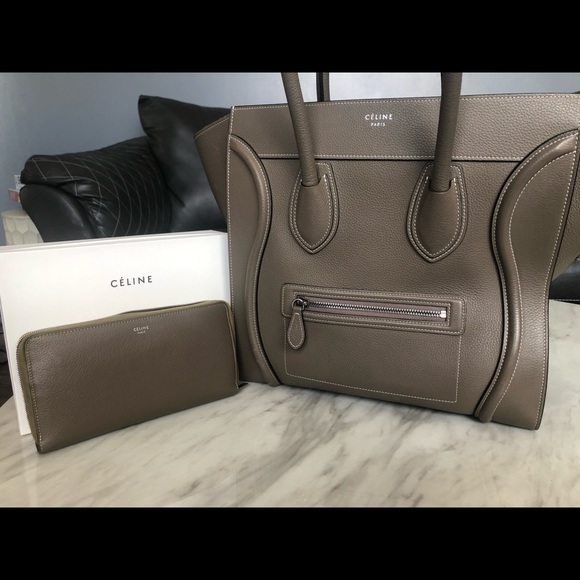 mini luggage handbag in drummed calfskin